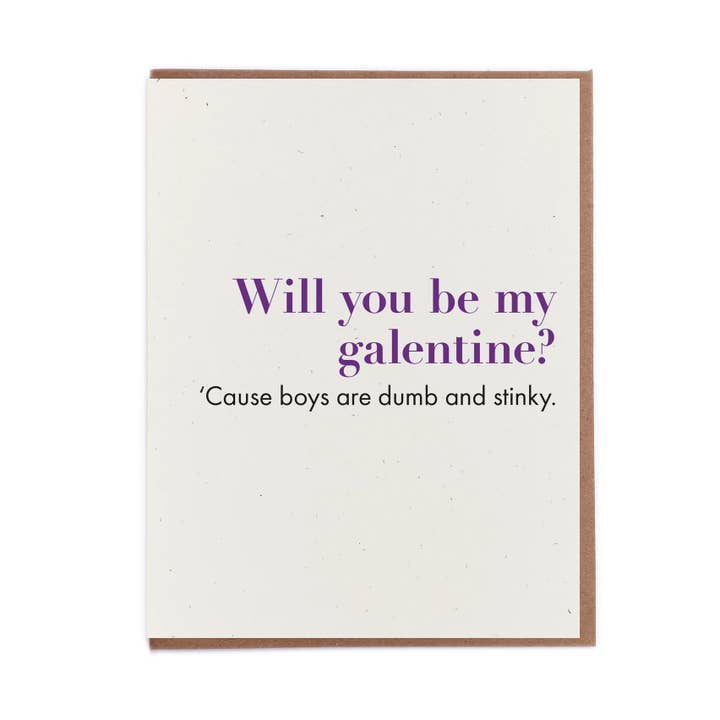 Carte de vœux Be My Galentine pour la vente par Lady Pilot Letterpress