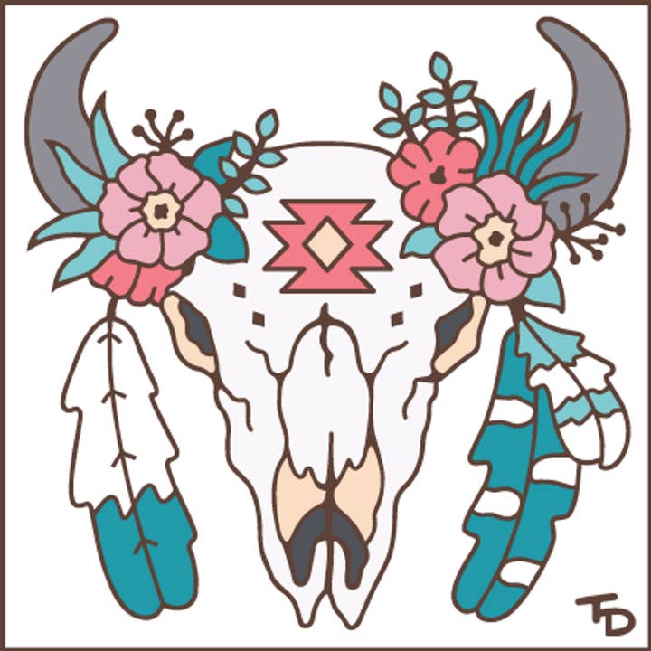 Farmhouse Cow Skull (8732A) for wholesale by Earthtones Tile