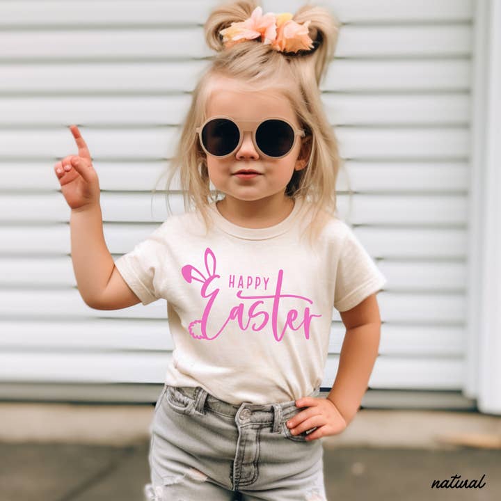 YOUTH Happy Easter Tee *4 Colors (S-3X) for wholesale by Chloe Vs Tank