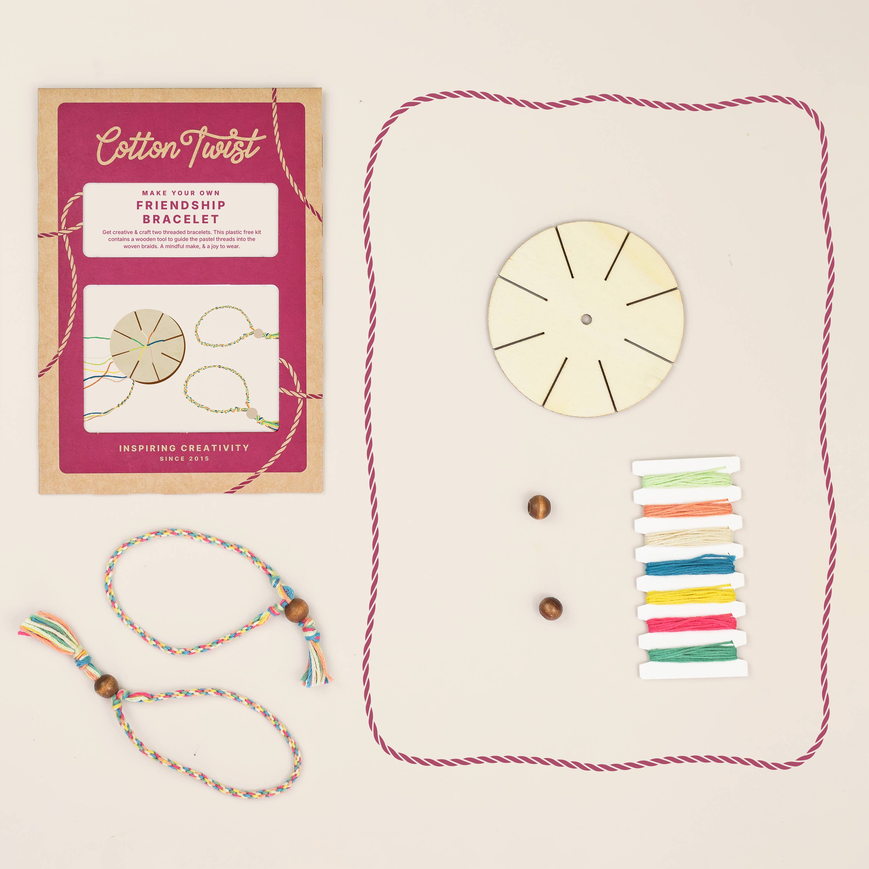 Cotton Twist (USA DUTIES PAID) - Wholesale DIY Jewelry - Kids - Make Your Own Friendship Bracelet Kit3