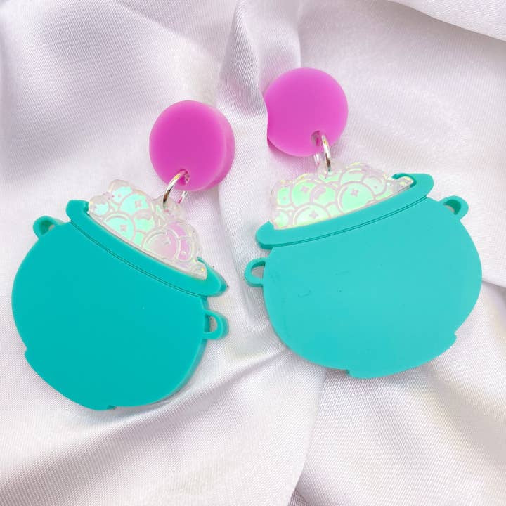 Pastel Cauldron Earrings for wholesale by Garbage Humans