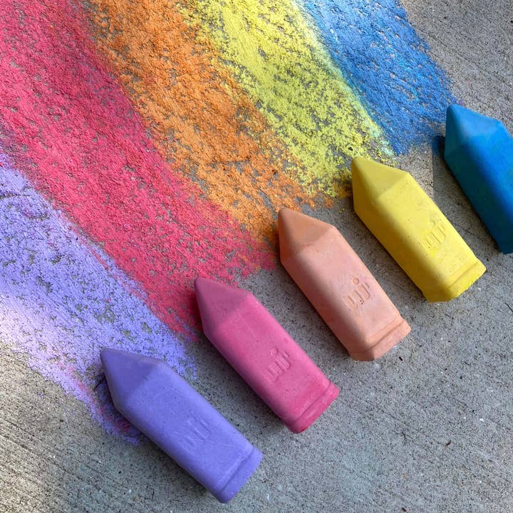 Urban Infant - Wholesale Chalk - Kids Chunky Sidewalk Chalk - Non-Toxic - Rainbow1