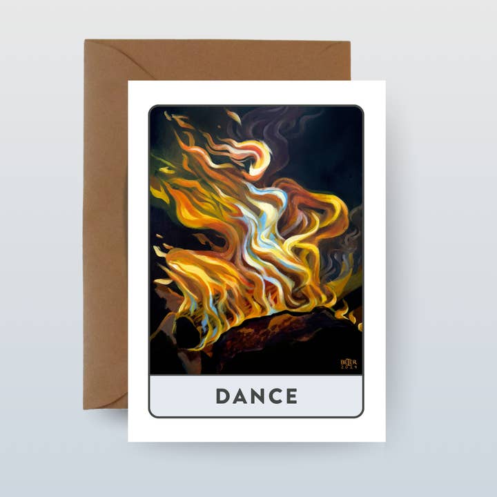 5"x7" Dance Greeting Card with Kraft Envelope for wholesale by Painting the Southwest