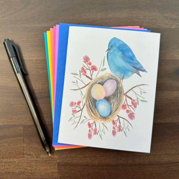 Mississippi Mae Monograms - Wholesale Stationery/Notecard Set - Bird Nest Note Cards