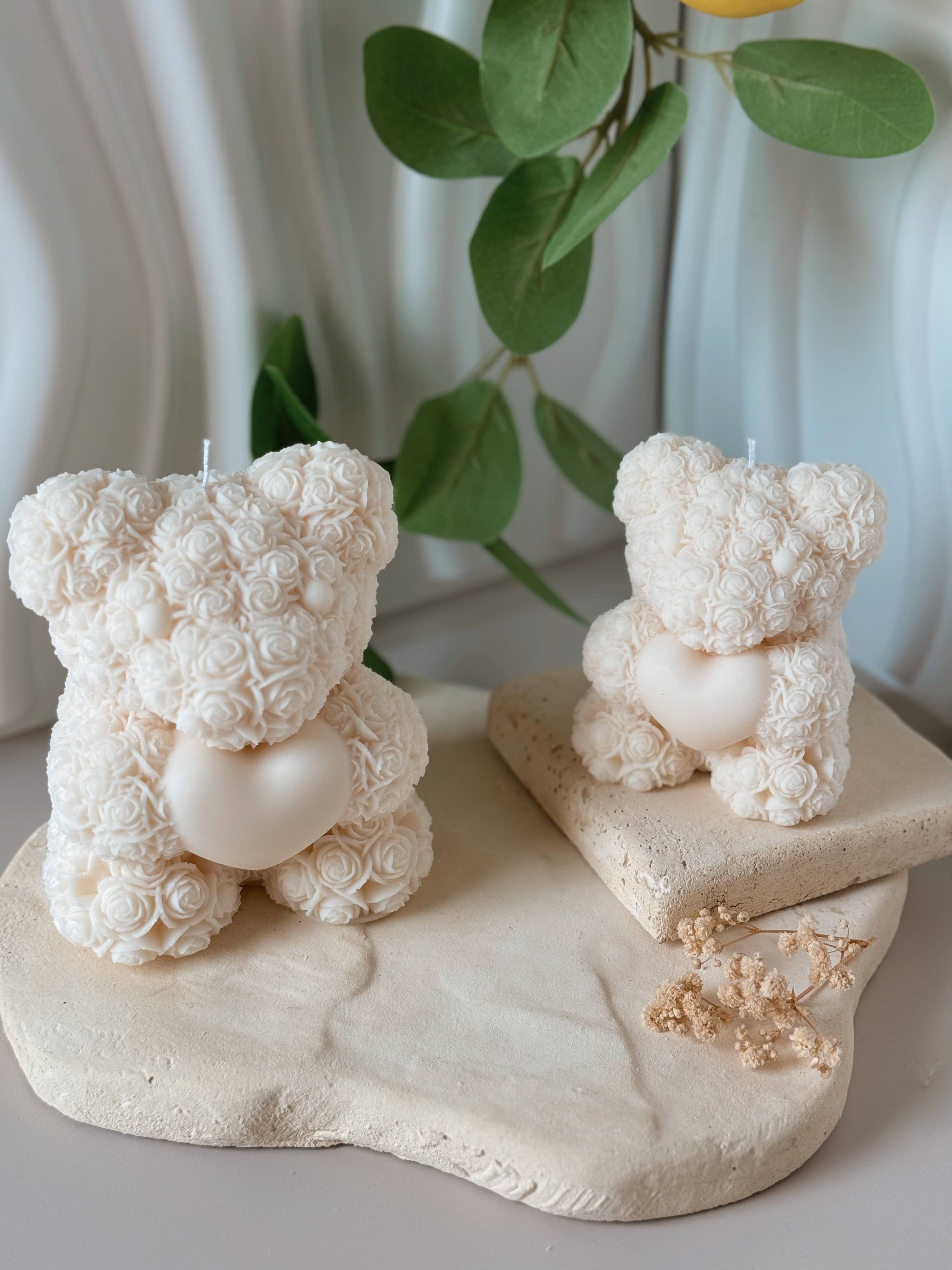 My Milky Candle – Velas de decoração por atacado – Vela artesanal Ourson Love creme tamanho para escolher 0