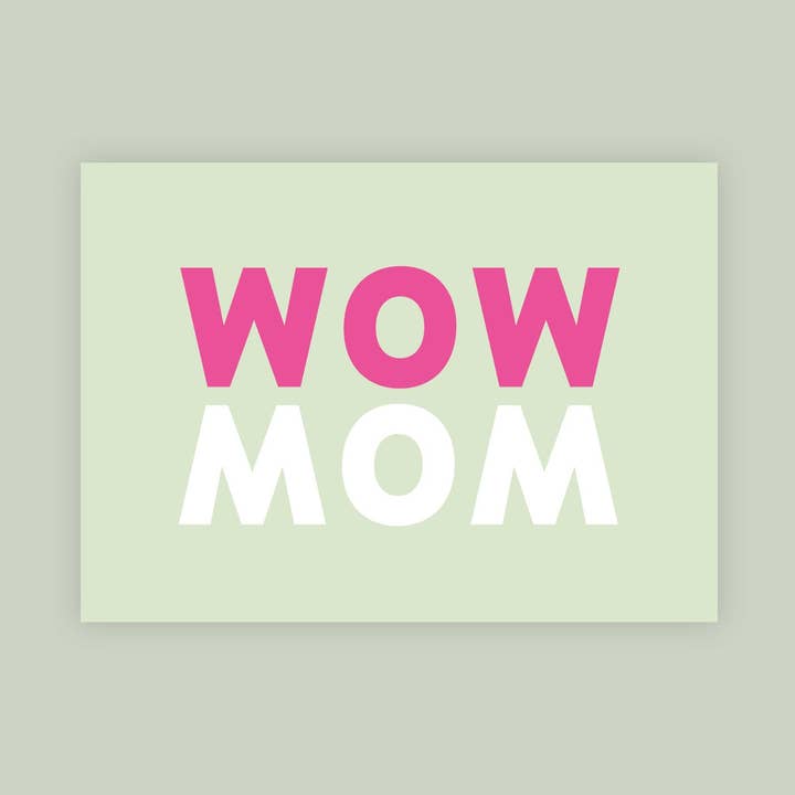 Carte postale "WOWMOM" – Cartes de vœux pour mères et futures mères (VPE : 10 pièces) pour la vente par Countdown-Kalender - We celebrate emotions