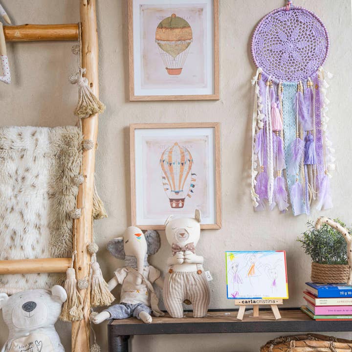 Attrape-rêves violet pour fille, décoration de chambre, décoration murale pour la vente par MANIK