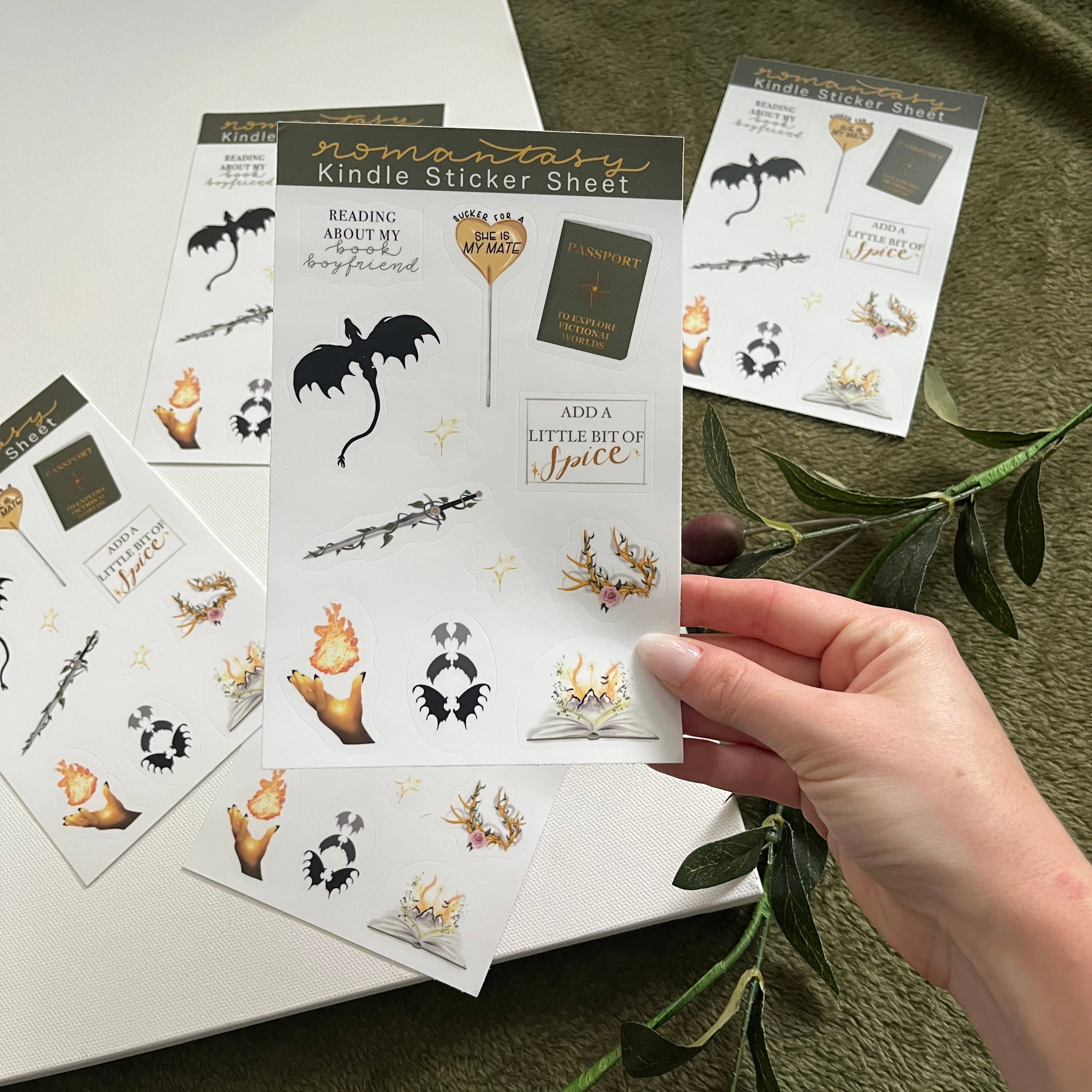 Jessi's Messes - Wholesale Phone & Laptop Stickers - Romantasy Kindle Sticker Sheet3