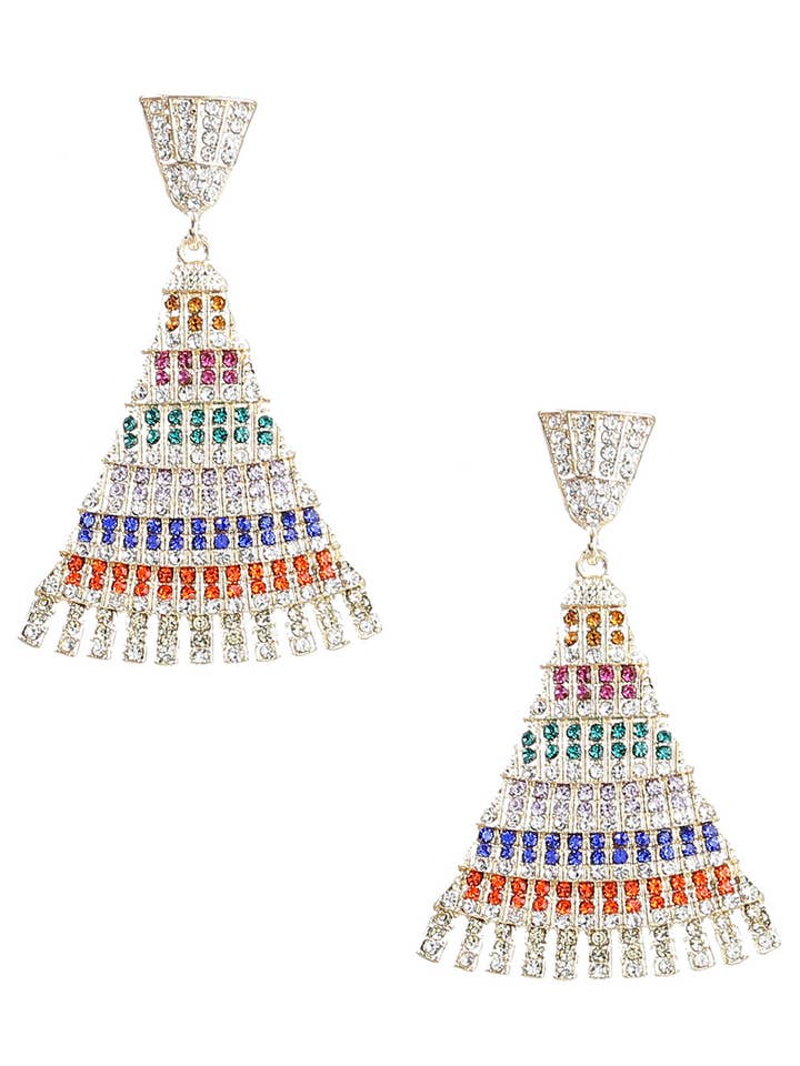 Dreieckige Strass-Ohrringe E5617 für den Großhandel von Ole