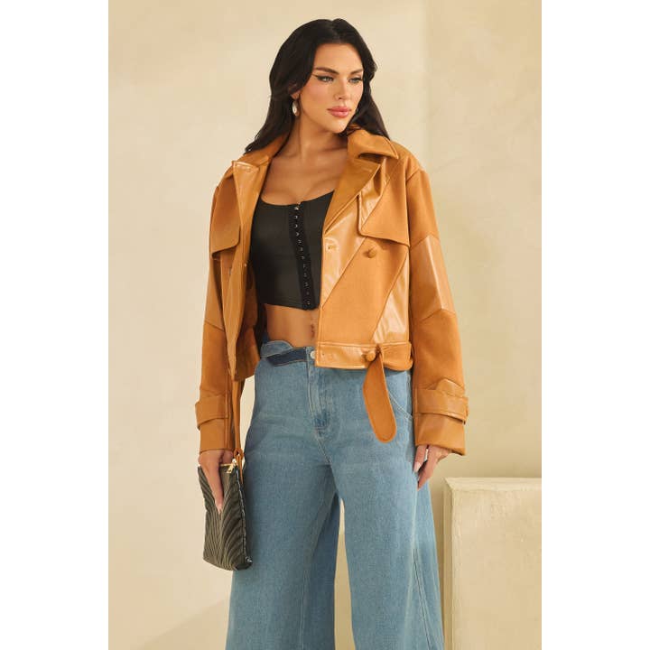 The Sang - Wholesale Jacket - Women's - BIAS CONTRAST WIDE STRIPE MACINTOSH LONG SLV JACKE11