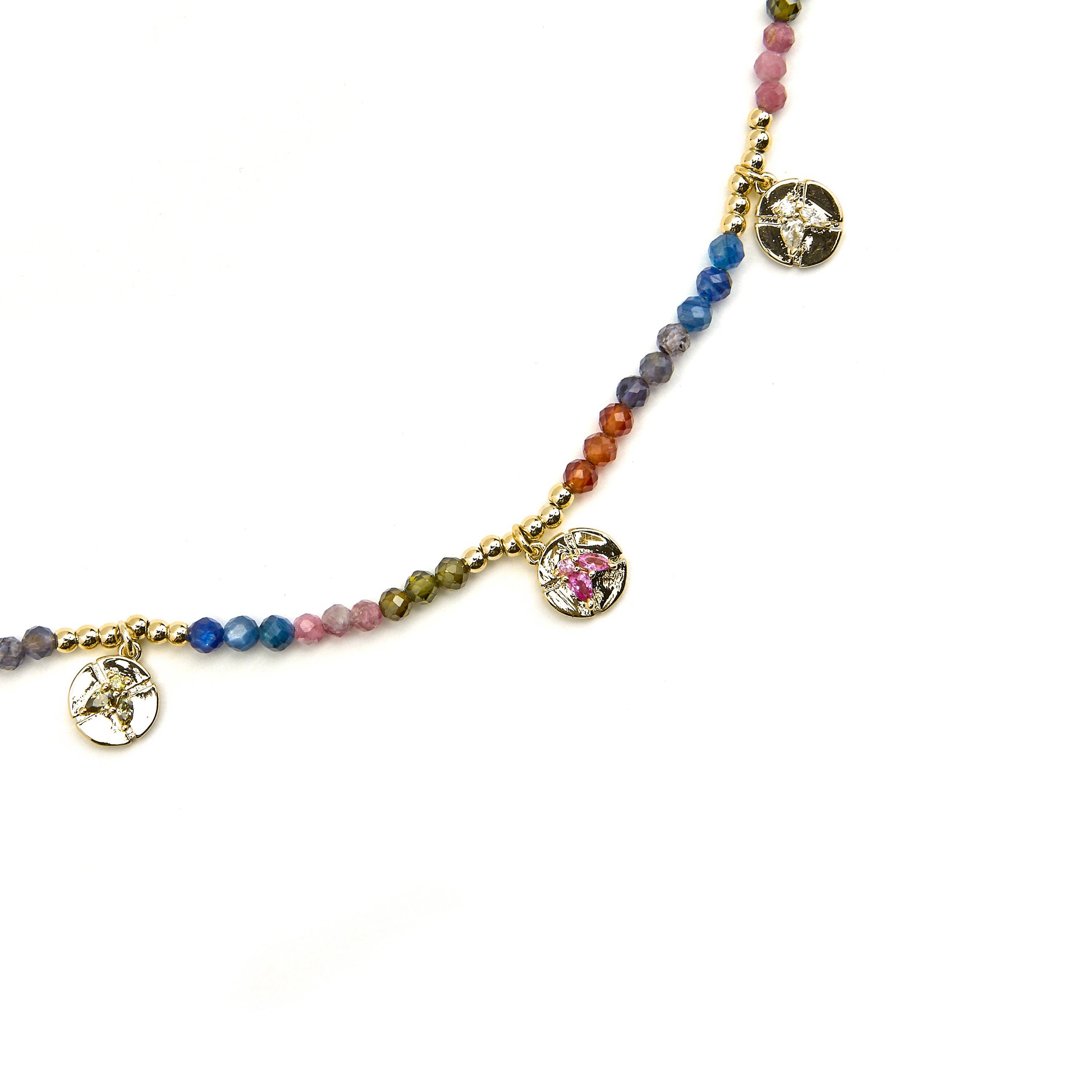 Luxenter – Großhandel Halsband/Collier – Luxenter Halskette aus 925er Sterlingsilber und mehrfarbigem Kristall, 18k vergoldet - Ufore2