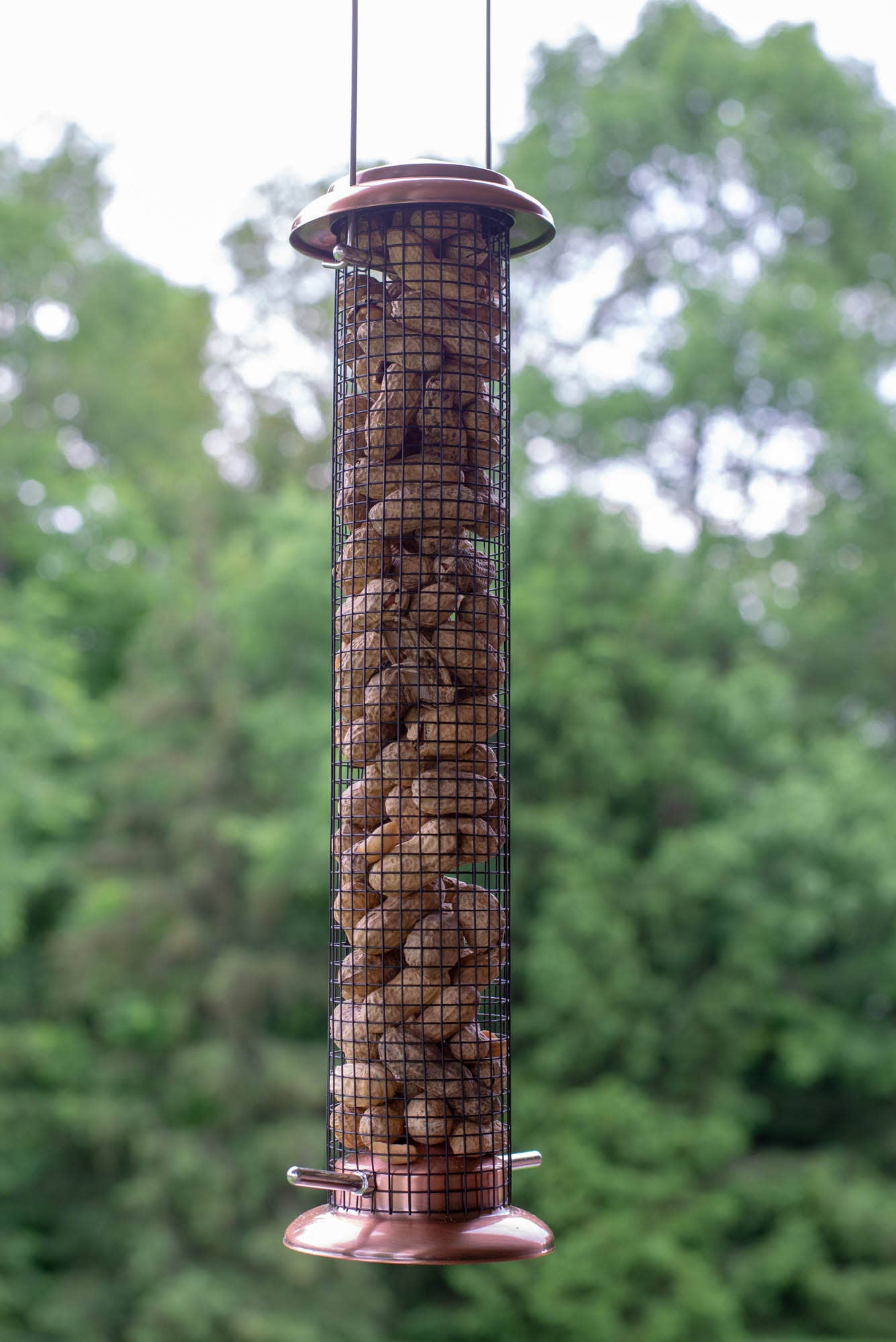 EAST AVENUE - Wholesale Bird Feeder - Copper Finish Metal Mesh Outdoor Hanging Bird Feeder 15 Long8