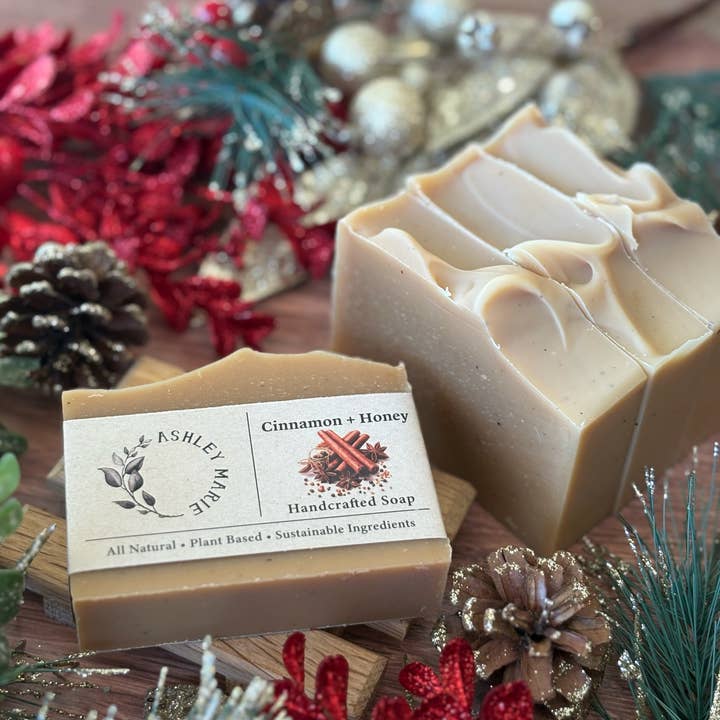 Ashley Marie Soap - Wholesale Bar Soap - Cinnamon + Honey Bar Soap-Christmas, gifts, Stocking Stuffer3