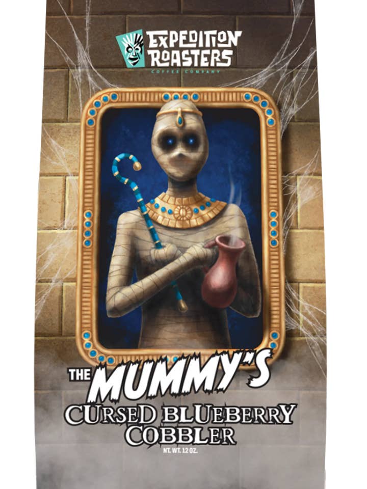 The Mummy's Cursed Blueberry Cobbler for wholesale by Expedition Roasters