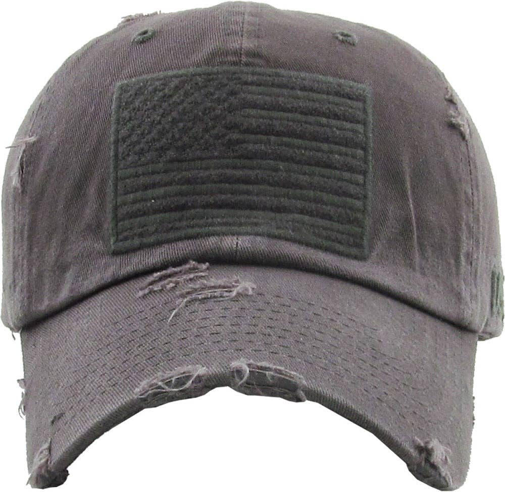 MiMi Wholesale - Wholesale Baseball Cap - Women's - KBVT209 American Flag Washed Vintage Distressed Baseball Cap8