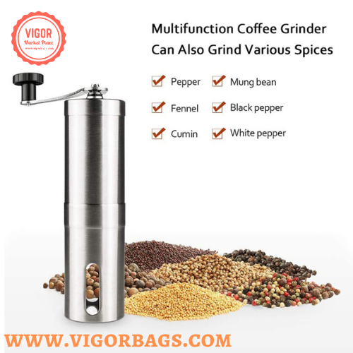 Mix Match Colors Portable Hand Coffee Bean Grinder Adjustable Knob Settings - for wholesale on Faire3