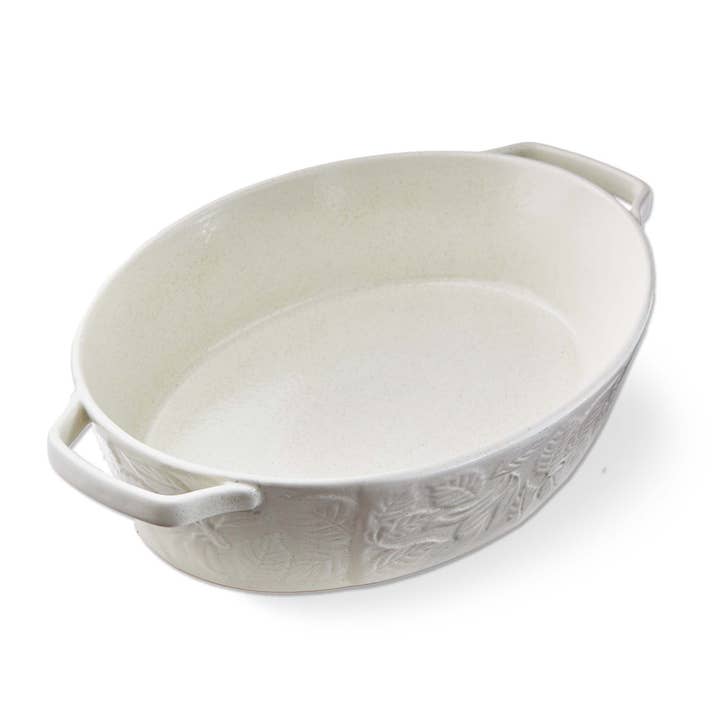 Harvest Oval Baking Dish Linen Stoneware Fall for wholesale by tag