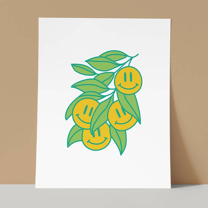 Smiley Fruit Print for wholesale by Holden Mesk