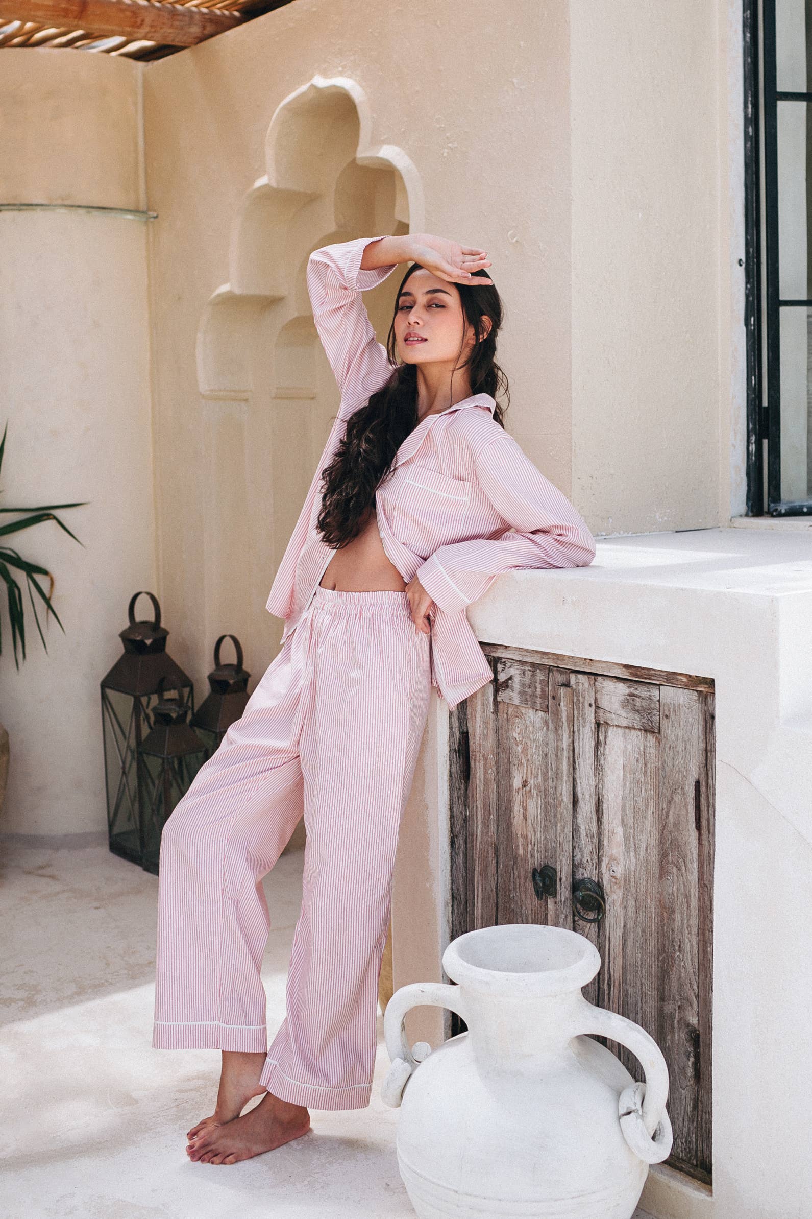 Me+Lia - Wholesale Sleepwear Set - Women's - Cecile Pyjama PJs Long Set  - Pink  1