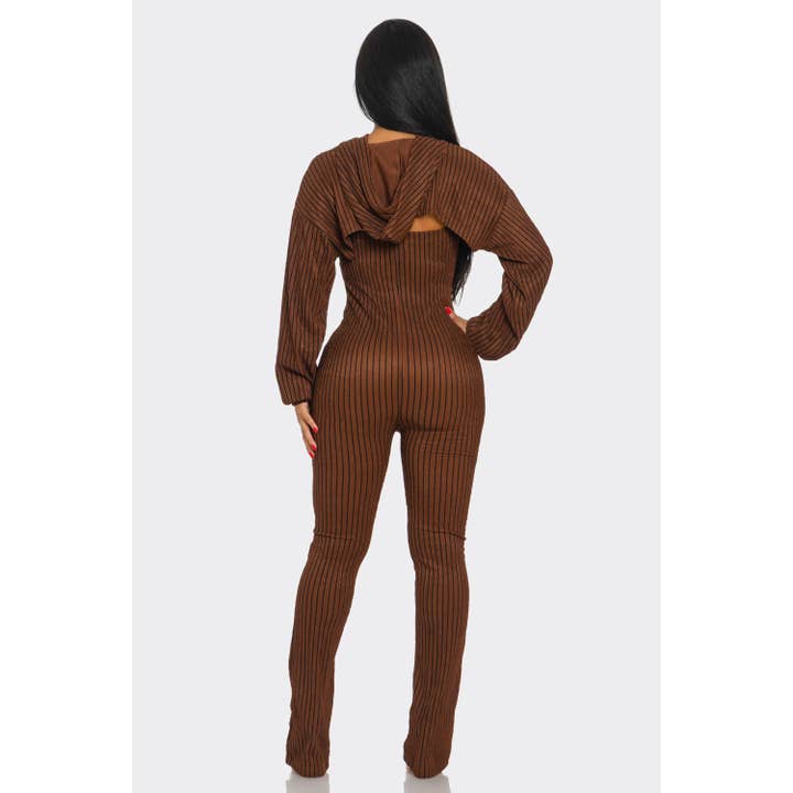 HiteJeans - Wholesale Top & Pant Set (NOT Loungewear) - Women's - Cropped Hoodie and Jumpsuit Set3