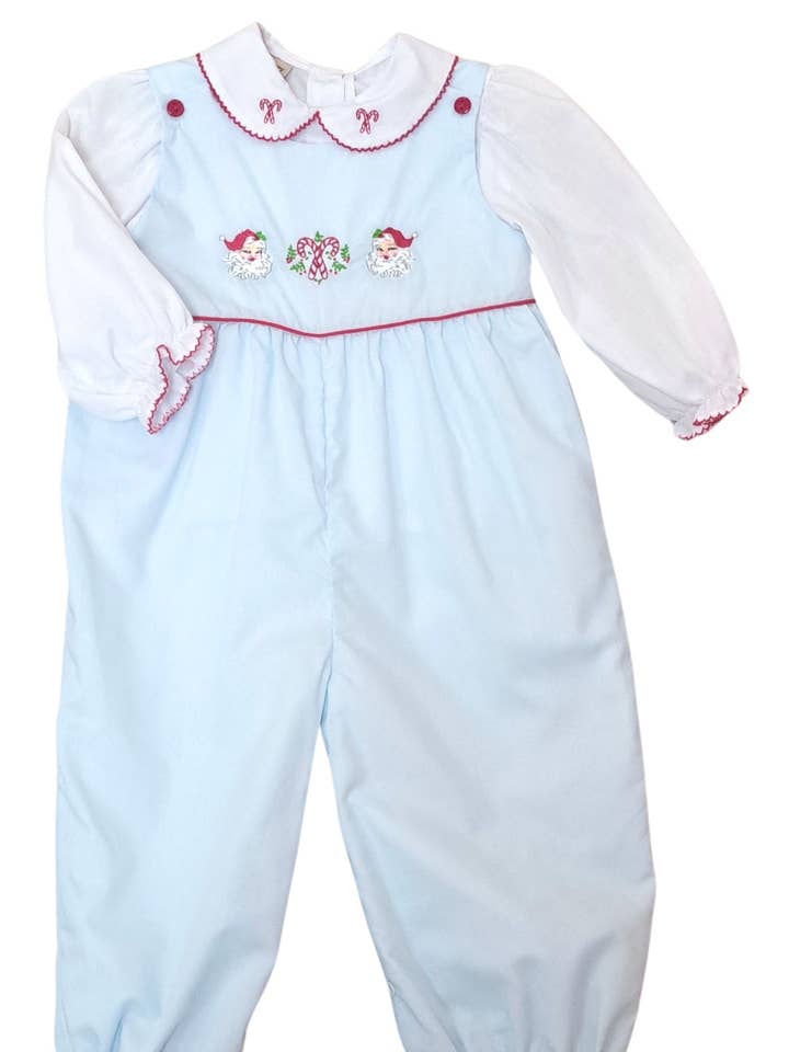 Marco and Lizzy - Wholesale Jumpsuit – Baby - Blue girls bubble set Santa Claus Collection0