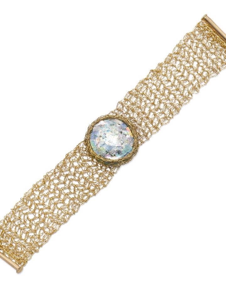 Römisches Netzarmband aus 18 Karat Gold für den Großhandel von Stephen Oliver