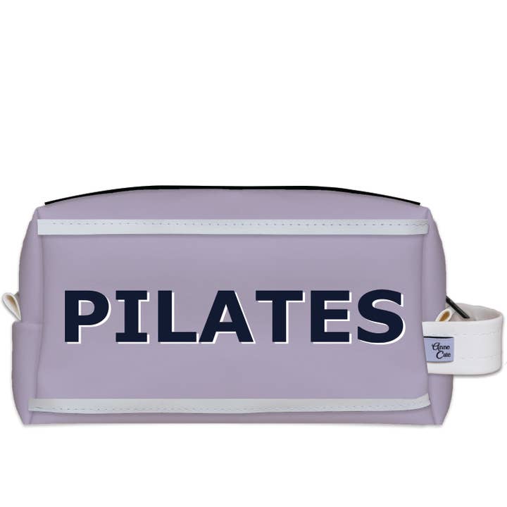 PILATES Lavender Preppy Pouch and Workout Bag for wholesale by Anne Cate