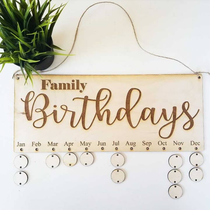 Junta de fechas de cumpleaños para venta al por mayor de Ginger Squared