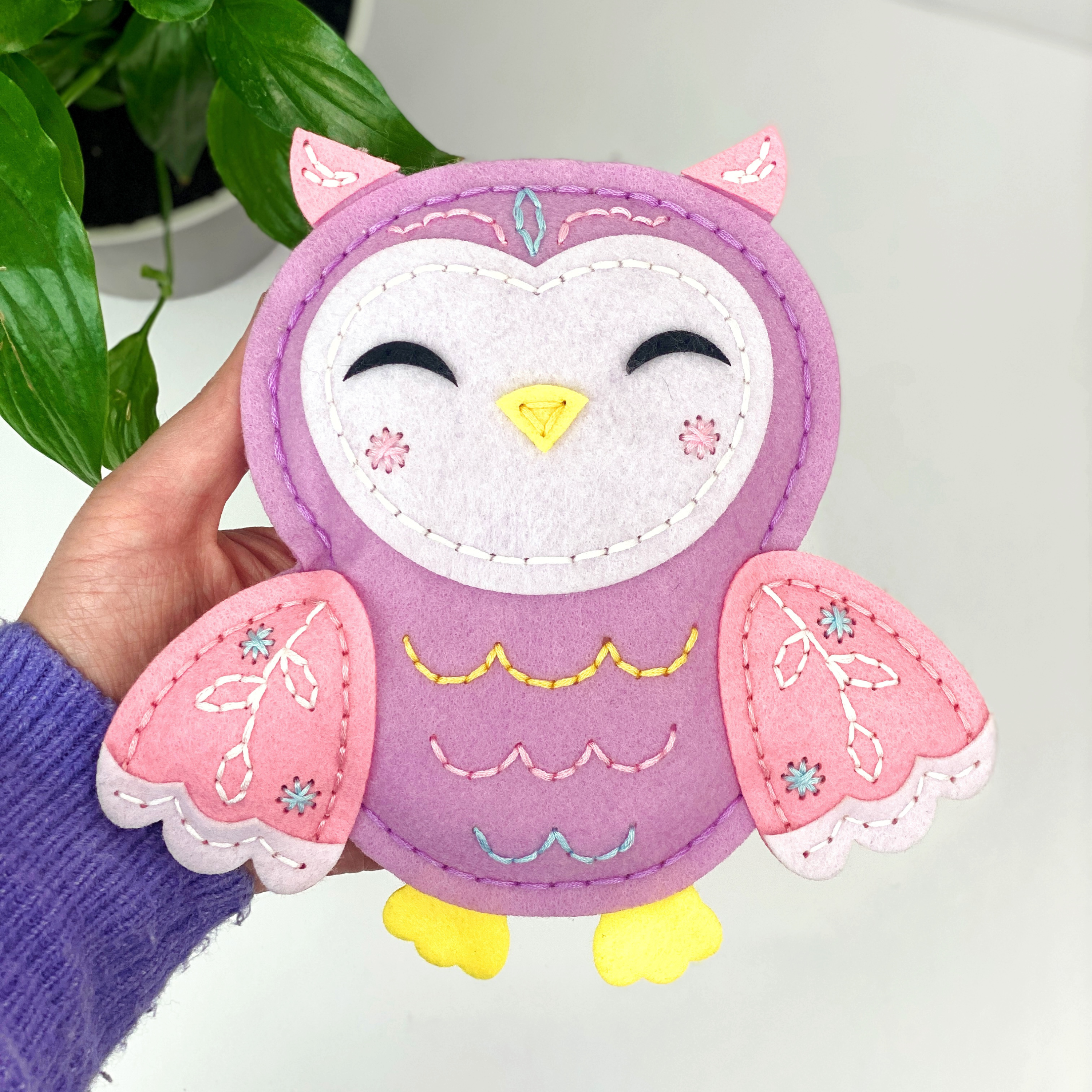 Fainotoys - Wholesale DIY Craft Kit - Kids - APLI Krapli - APLI Krapli Sewyourself Felt Toy Kit Owl Precut Felt Stuffing Thread & Safe Needle Ages 6+5