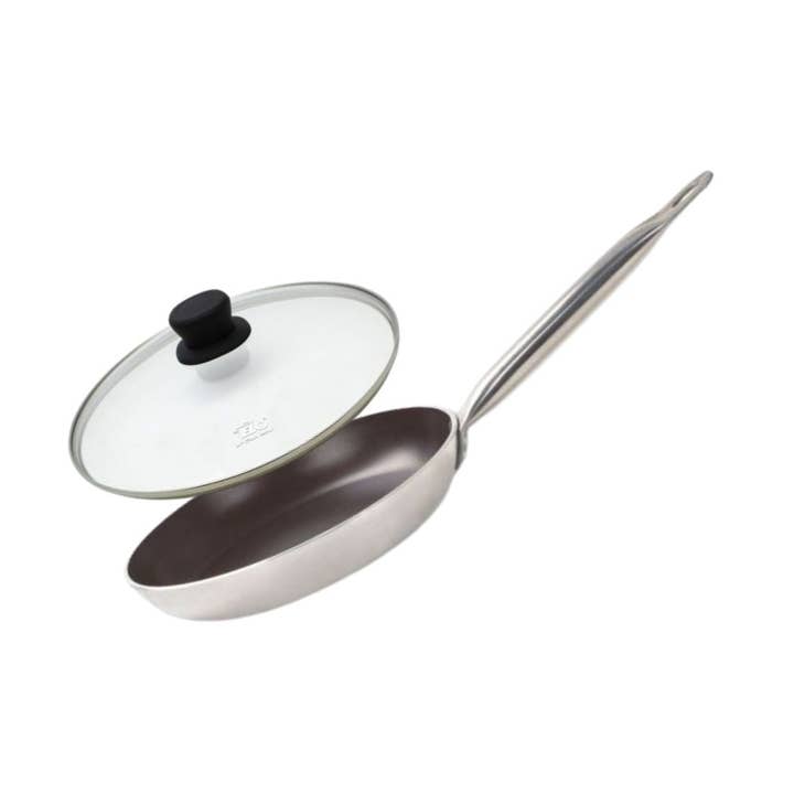 28 cm ceramic non-PFAS frying pan with lid for wholesale by Elo