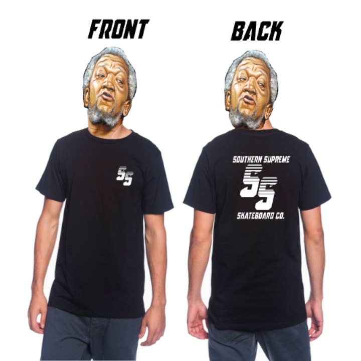 Sort SS Logo Tee for engroshandel hos Southern Supreme Skateboard Co.