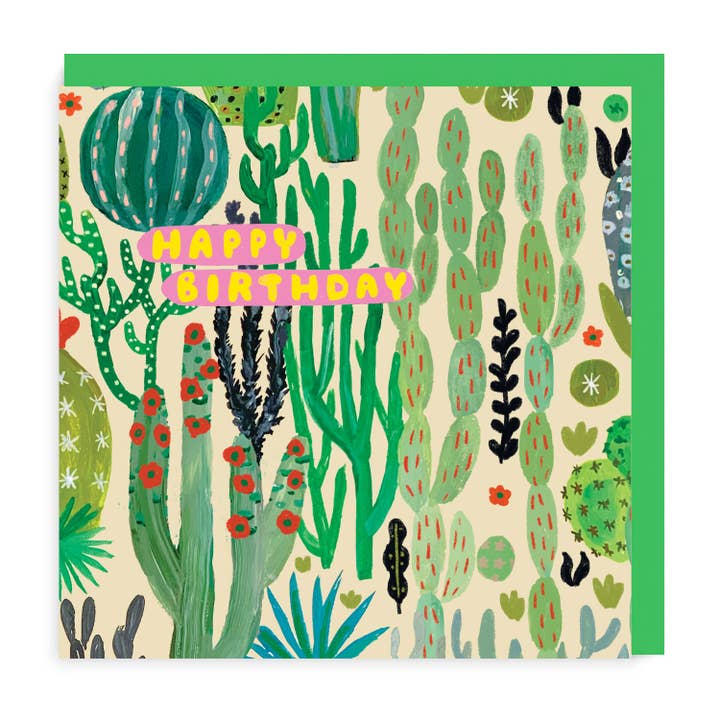 Cactus Birthday confezione da 6 per la vendita all'ingrosso da parte di Martyna Zoltaszek Studio Ltd