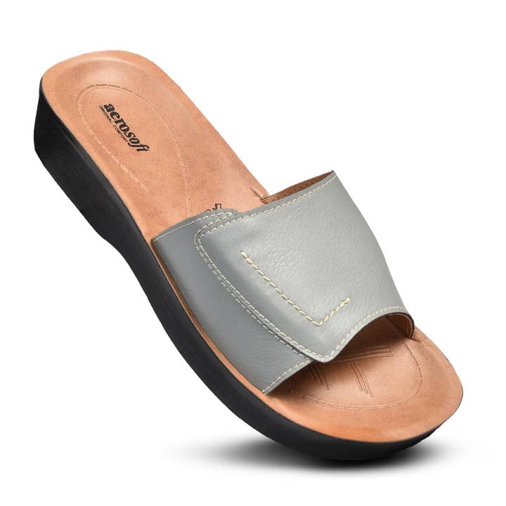 AEROSOFTFOOTWEAR - Wholesale Sandals - Women's - Aerosoft - Prissy Slide Sandals For Women