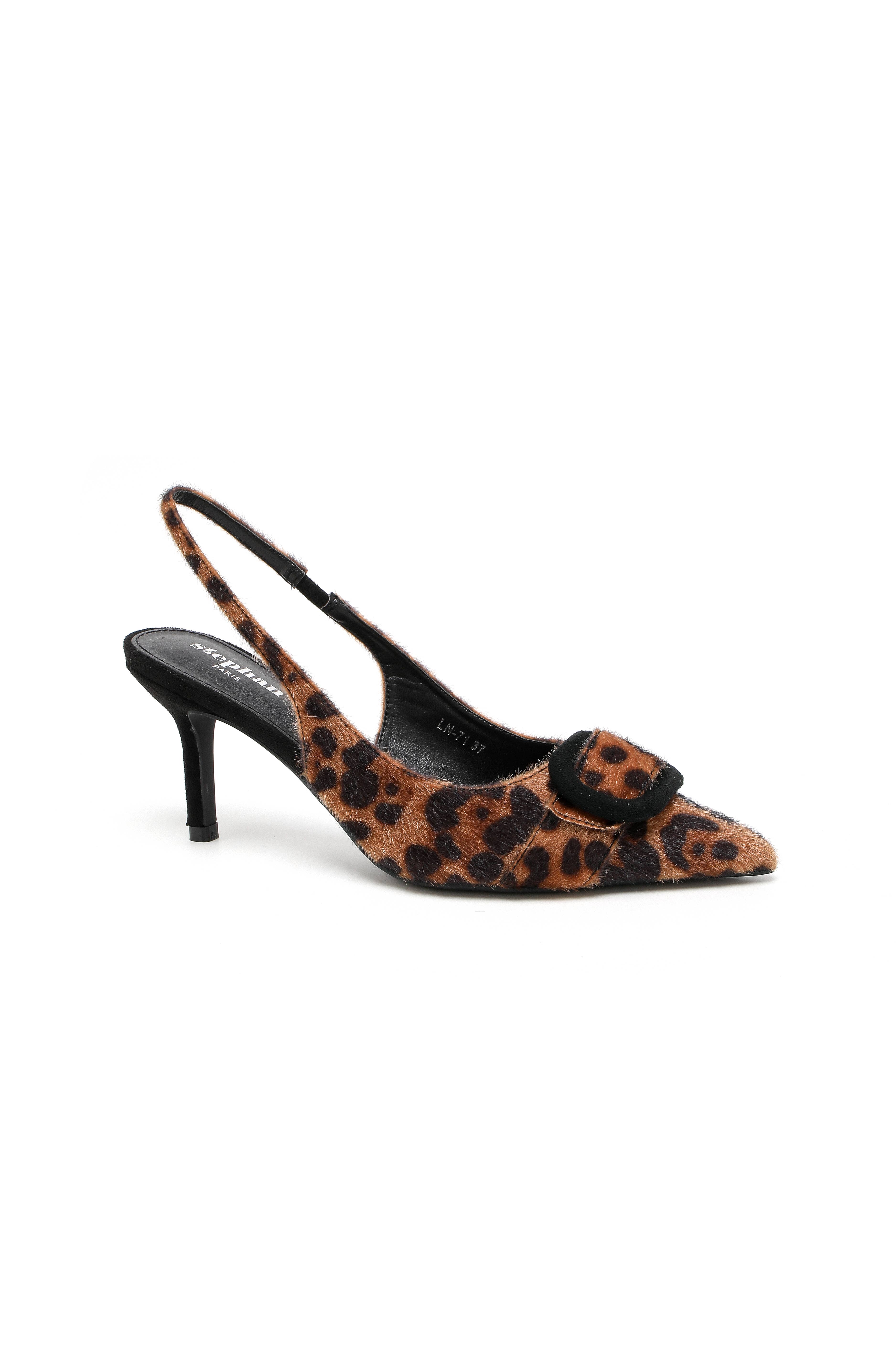 Stephan Paris - Vente Talons hauts – femme - Escarpins slingback en suédine avec boucle LN-710