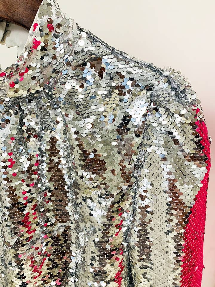 Silver DR0109 Sequin Ruffle Mini Dress - Dazzle in Style for wholesale on Faire4