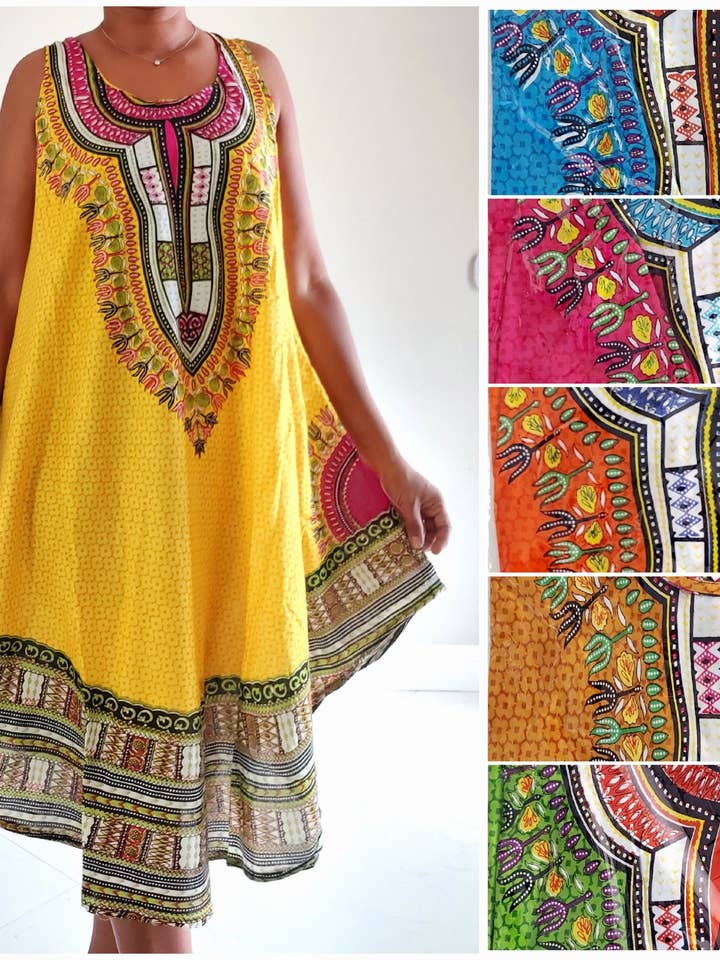 Robe parapluie/imprimé Dashiki pour la vente par India Batik