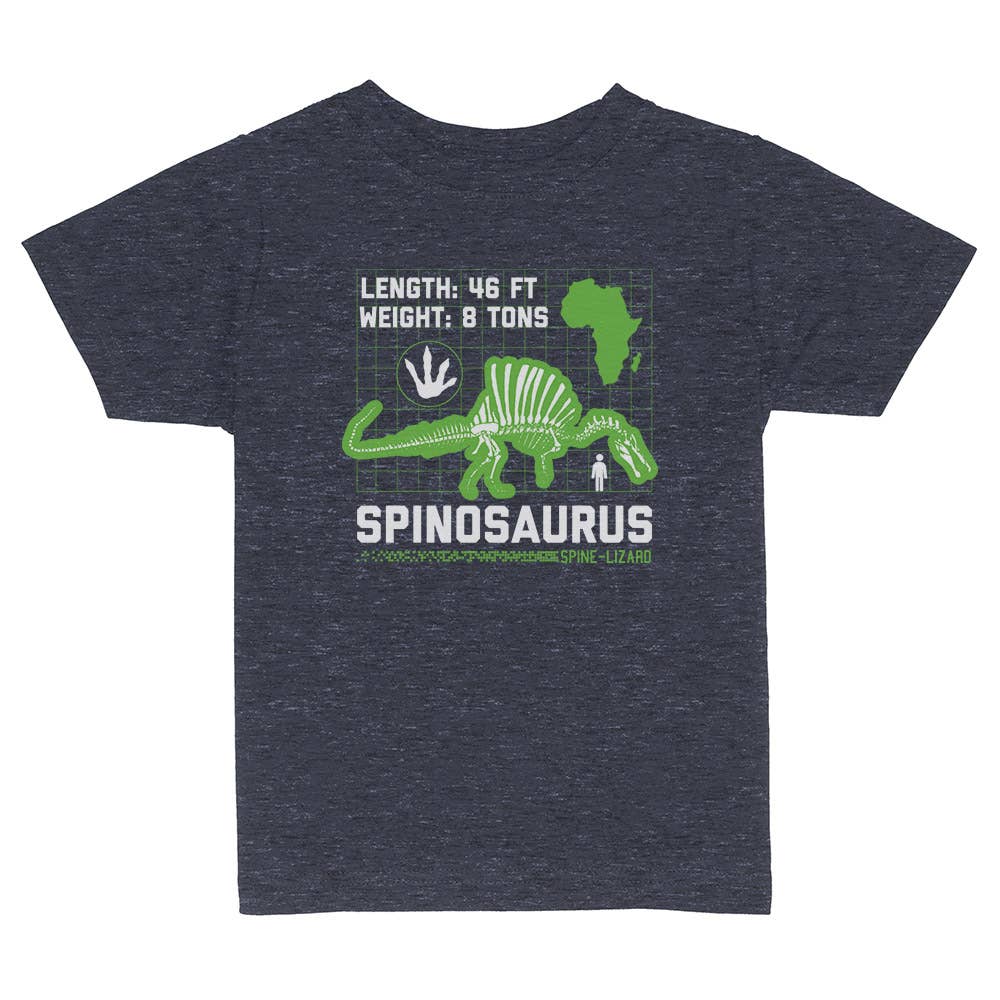 Itsy Bitsy Bella Co - Wholesale Screen Printed T-Shirt - Kids - Spinosaurus Dinosaur Facts Toddler and Youth Shirt4