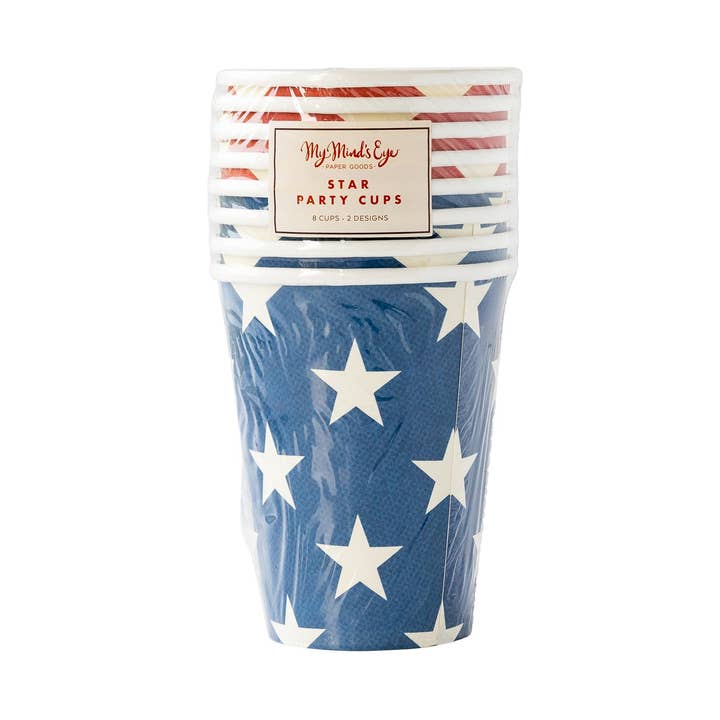 HAM915 - Red and Blue Star Paper Cups for wholesale by My Mind’s Eye