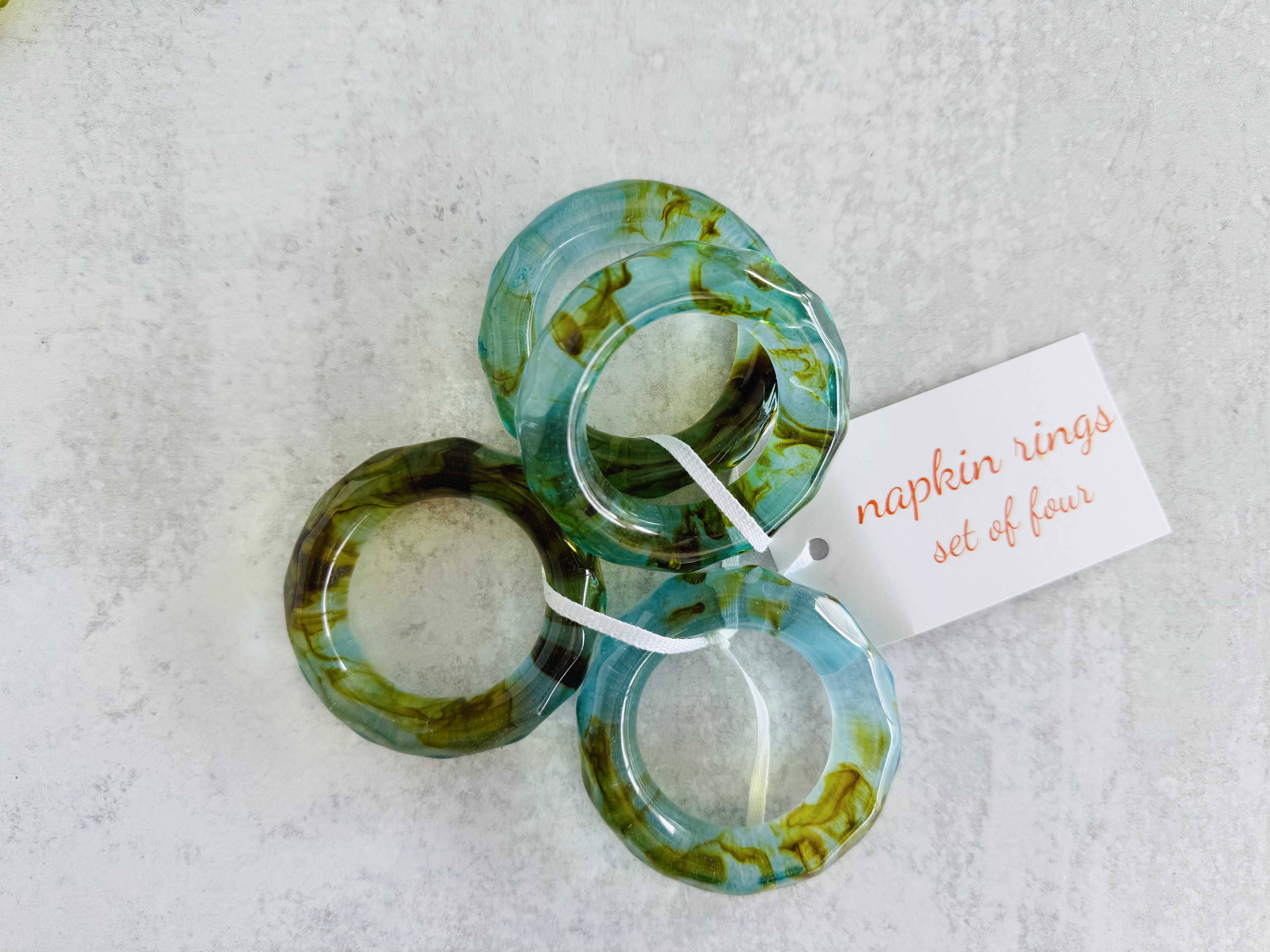 Dot and Army - Wholesale Napkin Ring - Element Napkin Rings- set of four0
