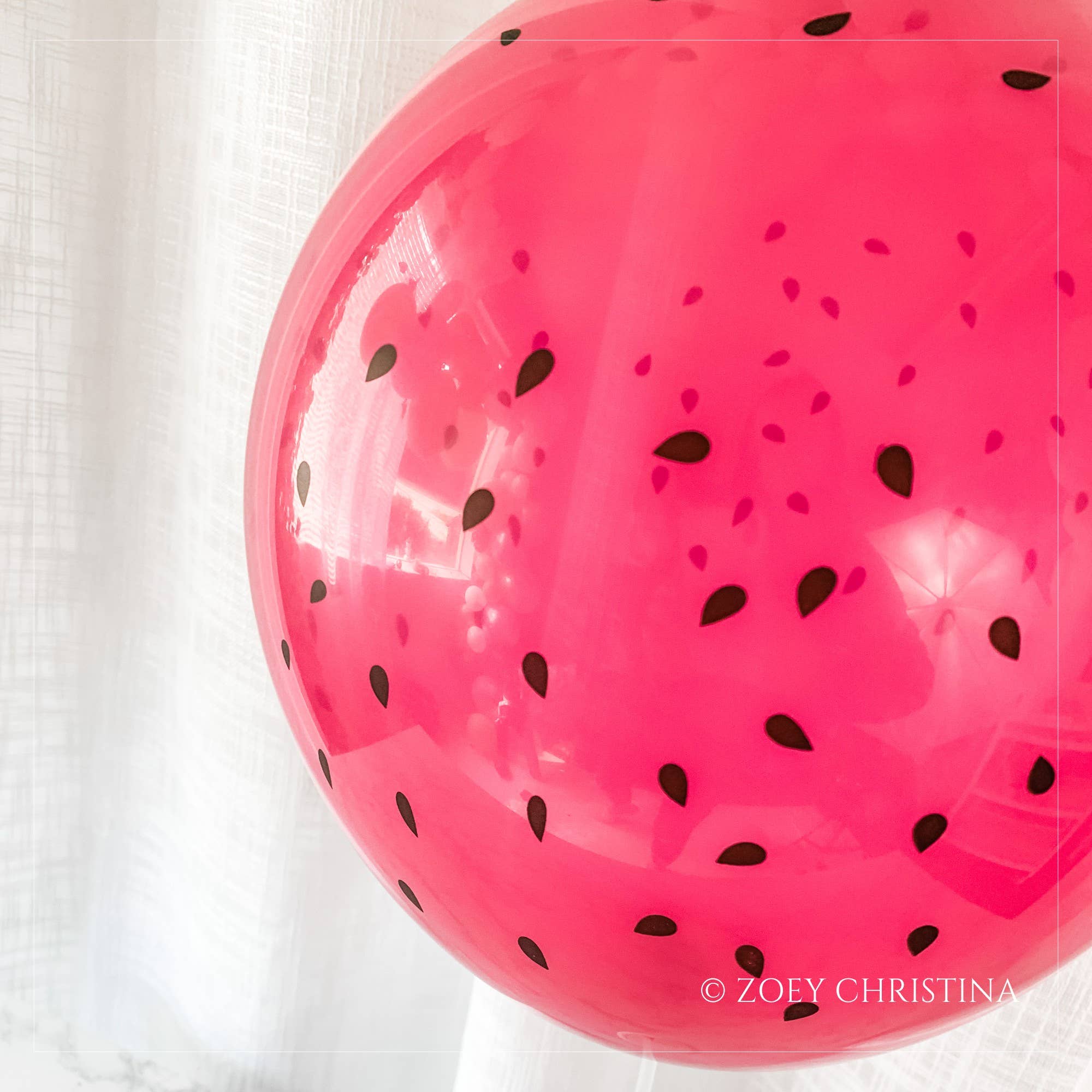 Zoey Christina - Vendita all'ingrosso A palloncino - Palloncini in lattice con semi di frutta, 30,5 cm, con anguria e fragola0