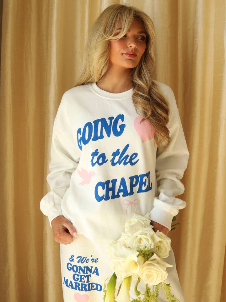 FRIDAY + SATURDAY - Wholesale Graphic Sweatshirt - Women's - Going to the Chapel Sweatshirt