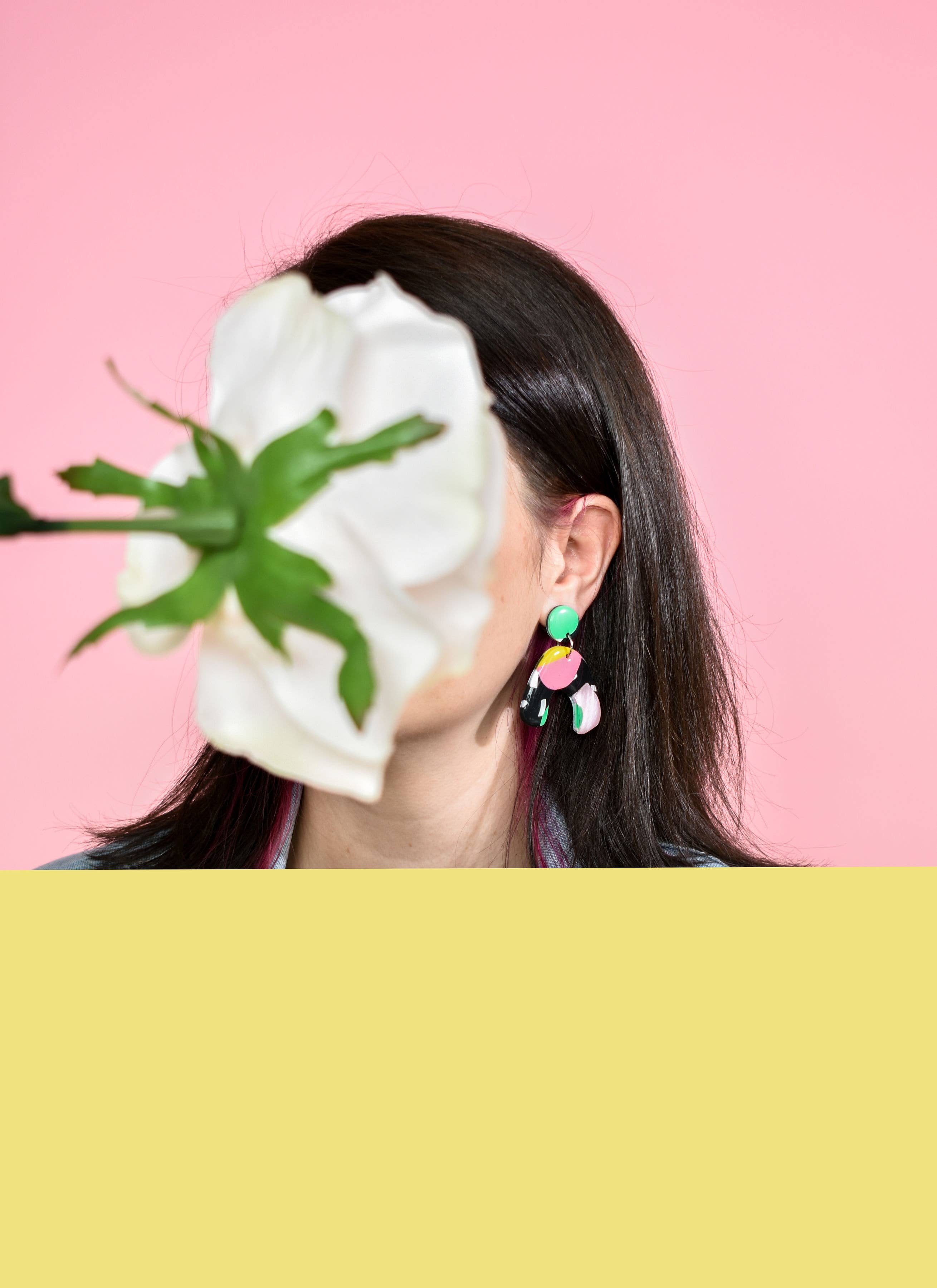 Night Moves Atelier - Wholesale Dangle Earrings - 90's Inspired Polymer Clay Abstract Paddle Dangle Earrings8