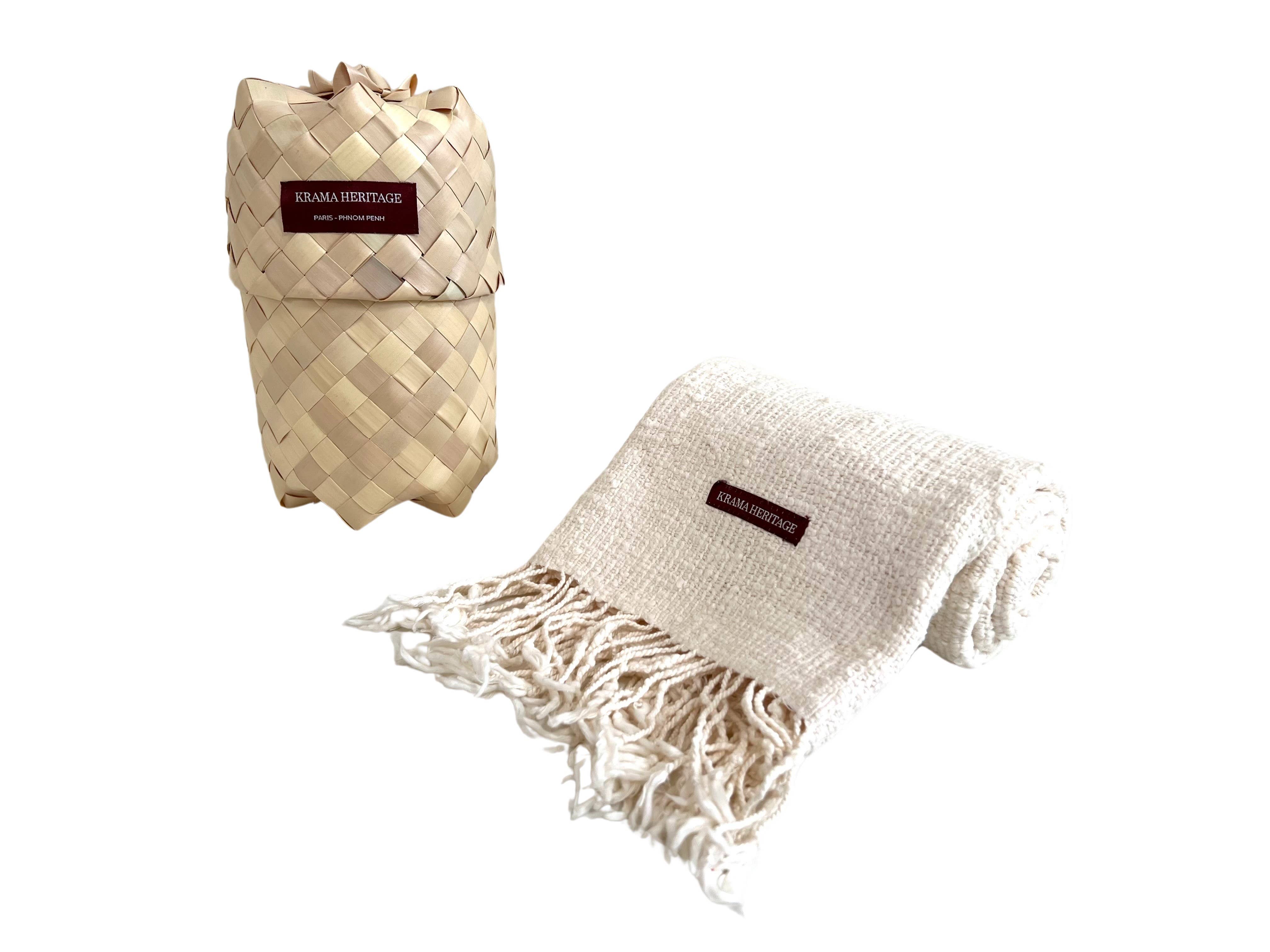 Krama Heritage - Wholesale Scarf - Unisex - The Ivory Natural Krama7