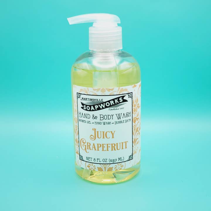 Juicy Grapefruit Hand & Body Wash for wholesale by Martinsville Soapworks
