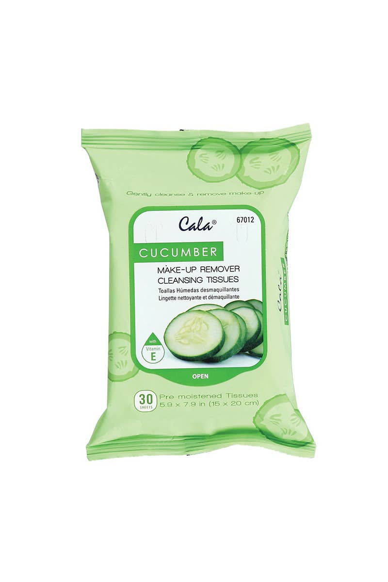 CALA 67012x Makeup Remover Tissue 30 SHEETS Cucumber 6pc