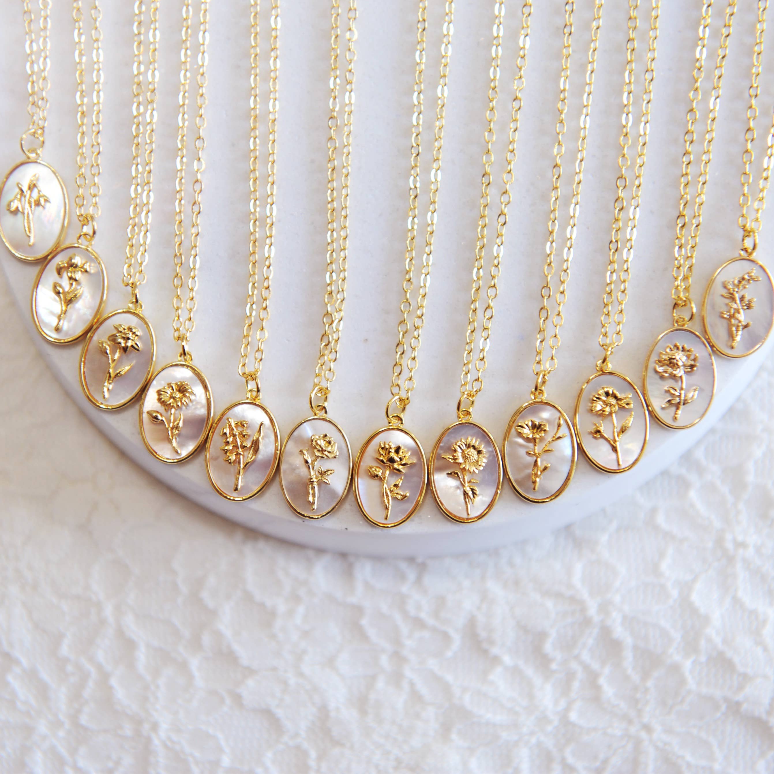 Oh So Lovely - Wholesale Pendant/Charm Necklace - Flora Birth Flower Necklace21