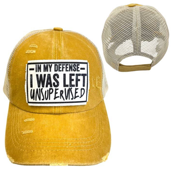 dkhandmade - Wholesale Trucker Hat - Unisex - I WAS LEFT UNSUPERVISED | UNISEX HAT | DISTRESSED10