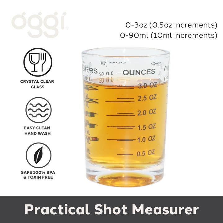 Oggi - Wholesale Measuring Cup - Measuring Shot Glass - 3 oz/90 ml