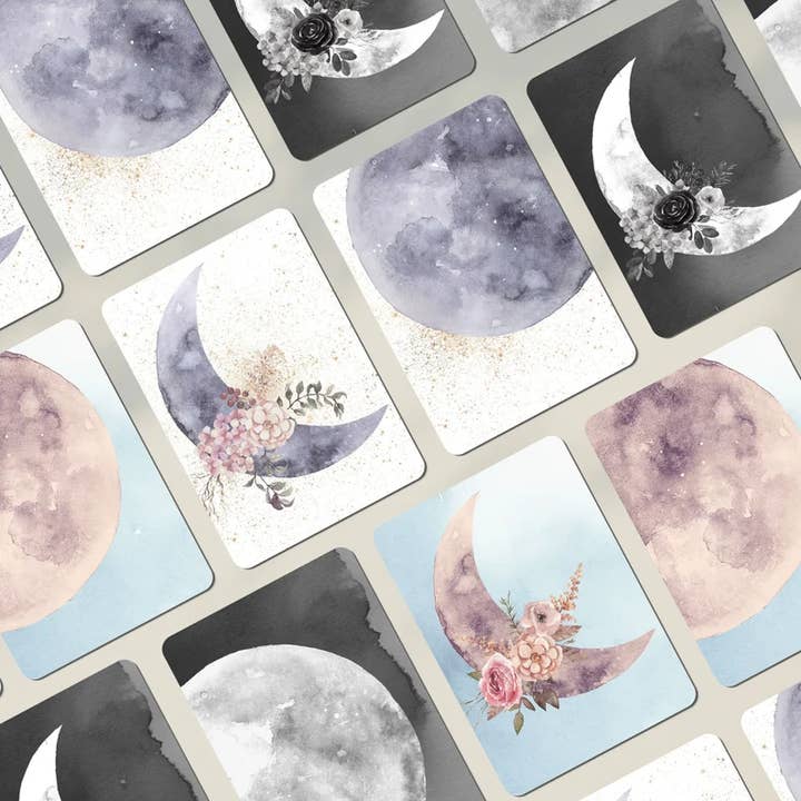 Set de 12 cartes sur la lune pour la vente par BaliMagicCompany