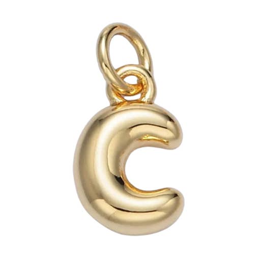 C Bubble Initial Letter Charm for wholesale by Adorn by Alexandra Riley